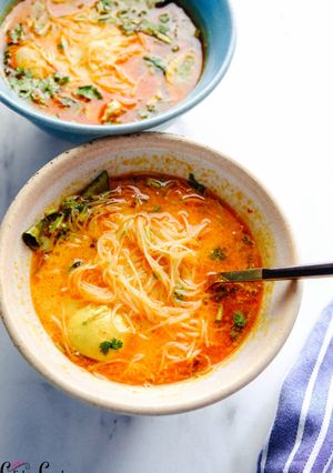 A picture of Laksa noodle soup recipe.