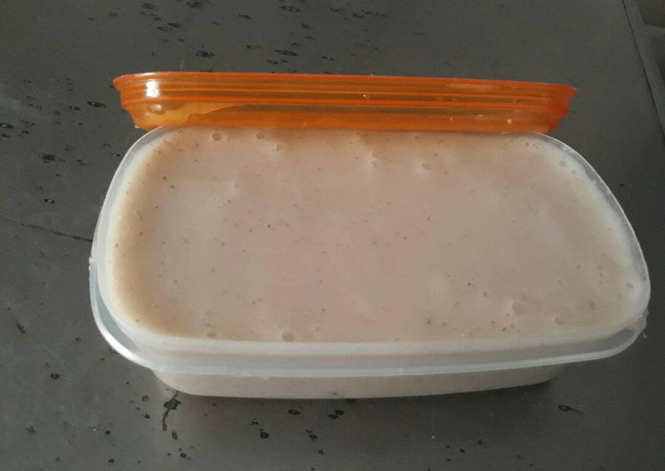 Brown rice with apple puree
