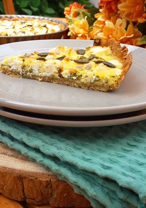 Foto de Tarte de queijo feta e espinafres