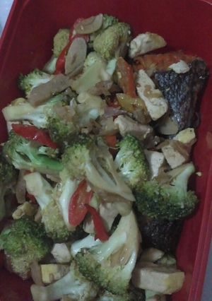 Foto resep Salmon goreng & tumis brokoli saos teriyaki