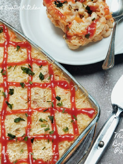 Foto resep Schotel Macaroni Bolognese Panggang (Saus Bechamel Cheddar)