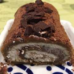 Una foto de Brazo Tiramisú, mascarpone y café (Thermomix)
