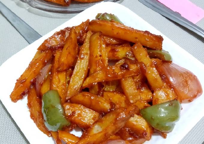 Steps to Prepare Super Quick Homemade Chilli potato