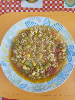 Una foto de Arvejas partidas con arroz