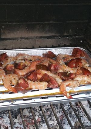 Une photo de Crevettes marinées a la tomate