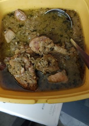 A picture of Black pepper chicken.