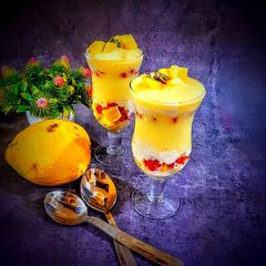 Mango falooda A picture of Mango falooda.