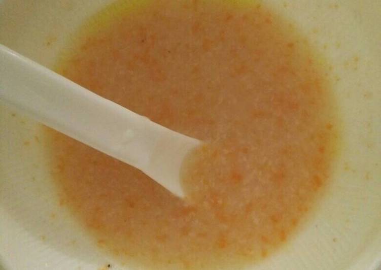 Resep MPASI Bubur Nasi Putih + Wortel + evoo Anti Gagal