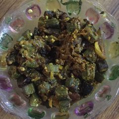 Bhindi pyaaj ki sabji A picture of Bhindi pyaaj ki sabji.