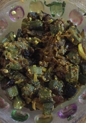 A picture of Bhindi pyaaj ki sabji.