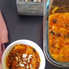 Gajar halwa/ Indian carrot pudding A picture of Gajar halwa/ Indian carrot pudding.