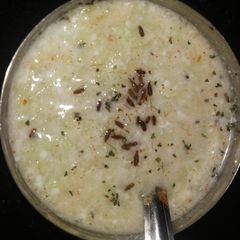 Cucumber raita (kheere ka raita) A picture of Cucumber raita (kheere ka raita).