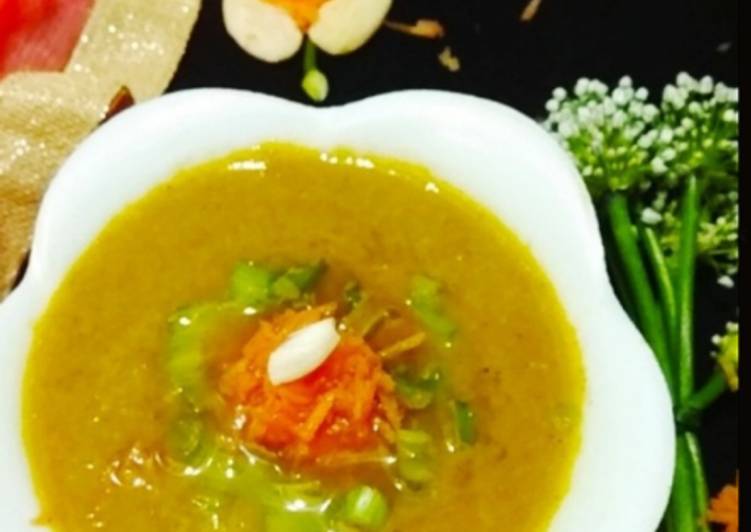 Easiest Way to Prepare Yummy Spring Onion Carrot Badam soup