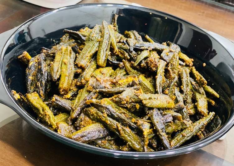 Easiest Way to Make Super Quick Homemade Achaari kurkuri bhindi