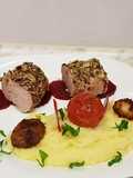 Mușchiuleț de porc în crustă de semințe