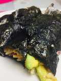 Rollos con algas nori, vegetales y paté de berenjena 🍆