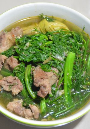 รูปของ แกงผักกาดผักชีลาวหมู