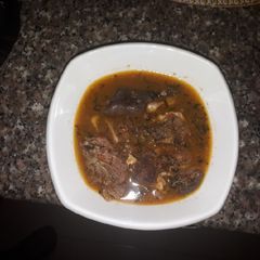 A picture of Goat pepper soup.
