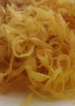عکسی از دستور سیب زمینی رشته ای سرخ شده