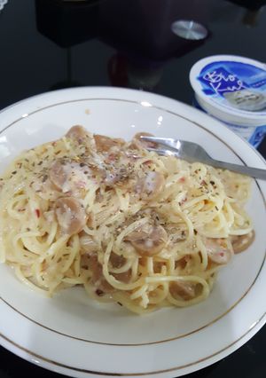 Foto resep Spaghetti carbonara (spageti)