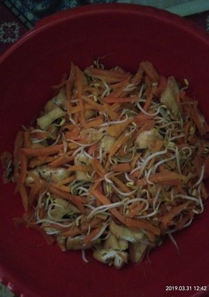 Foto resep Tumis wortel campur tauge tahu