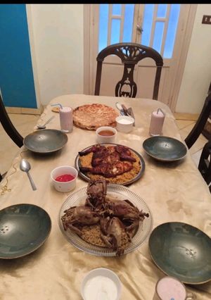 صورة لوصفة حمام محشي ارز/فريك