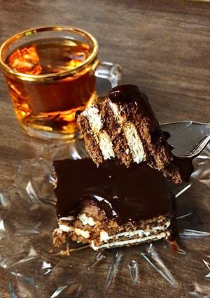 عکسی از دستور دسر پتی بور (کیک یخچالی)