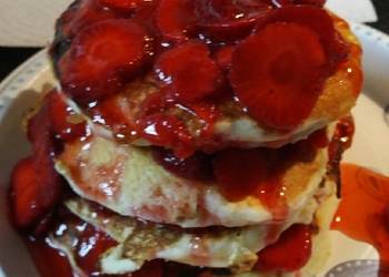 Latest Recipe Old Fashioned fluffy Strawberry Pancakes Savory Delicious