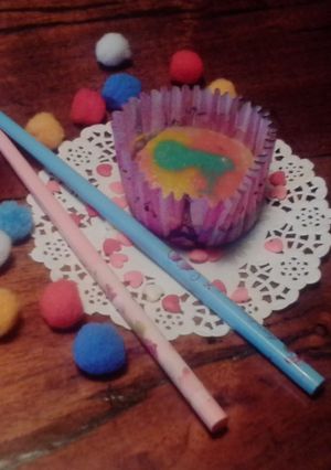 Una foto de Cupcakes arcoiris