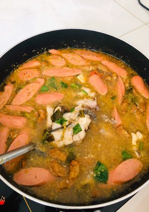 Hình của món Lẩu cá bóp.