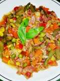 Mâncarica de legume mexicane cu prosciutto cotto