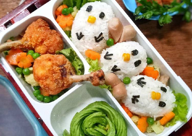 Panduan Menyiapkan Bento anak ayam, lunchbox Enak Banget