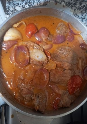 Una foto de Cuadril a la Pimienta con Papas Dos Tiempos