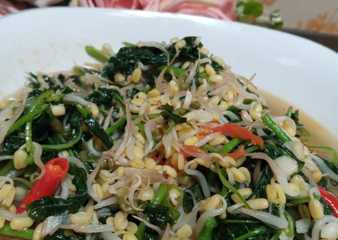 Resep Tumis bayam toge, murah tapi gak murahan Anti Gagal