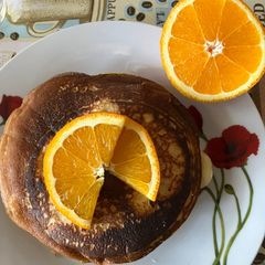 A picture of Orange pancakes.