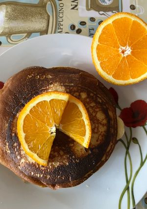 A picture of Orange pancakes.