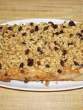 BREAD PUDDING WITH WALNUTS AND RAISIN TOPPING. JON STYLE
