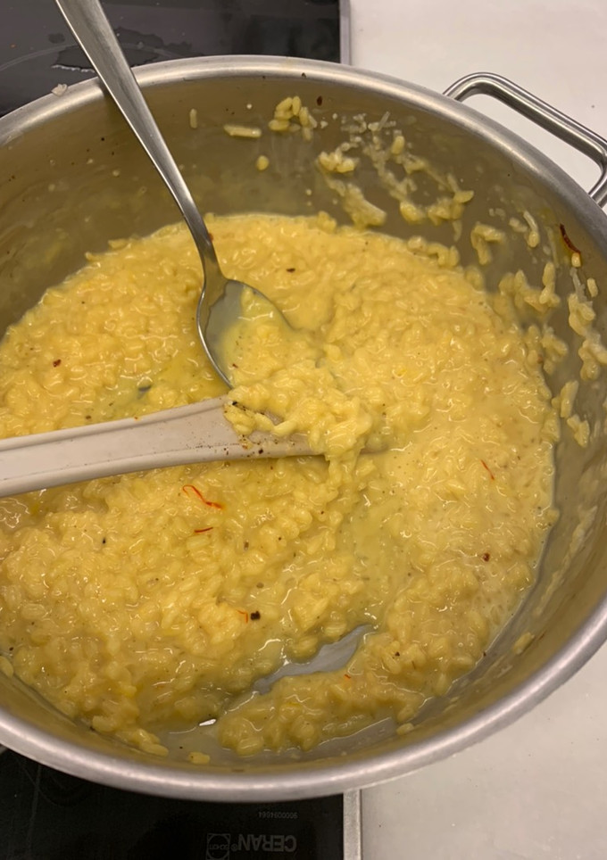 Una foto de Risotto a la Milanesa