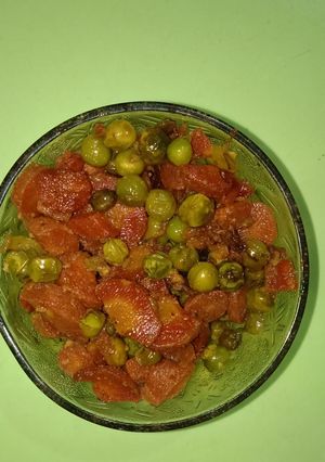 A picture of Peas and carrots veg.