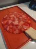 Relleno para torta. Gelatina con frutilla, de agar agar