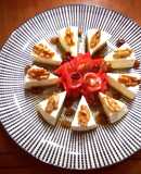 Queso fresco con tomatitos cherry y frutos secos
