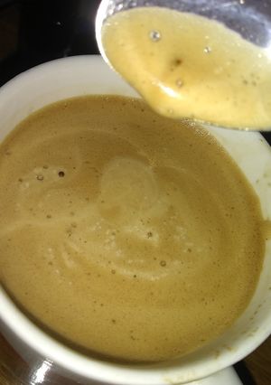 Una foto de Secreto para un café espumoso