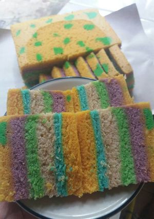 Foto resep Bolu kukus pelangi