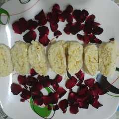 કોપરાપાક ઇન કેસર રોલ(Koprapak in Kesar roll recipe in gujarati)-レシピのメイン写真