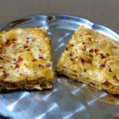 A picture of Vegetable Lasagna In Pan.