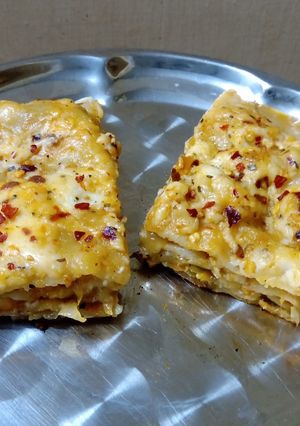 A picture of Vegetable Lasagna In Pan.