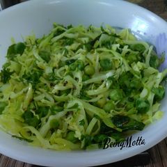 A picture of Green Peas-Cabbage Sabzi.