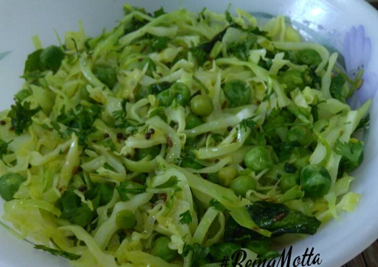 Green Peas-Cabbage Sabzi