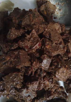 A picture of Mutton kaleji.