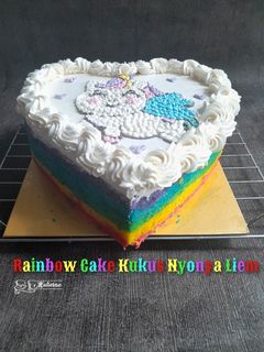 Foto resep Rainbow cake kukus Ny.Liem